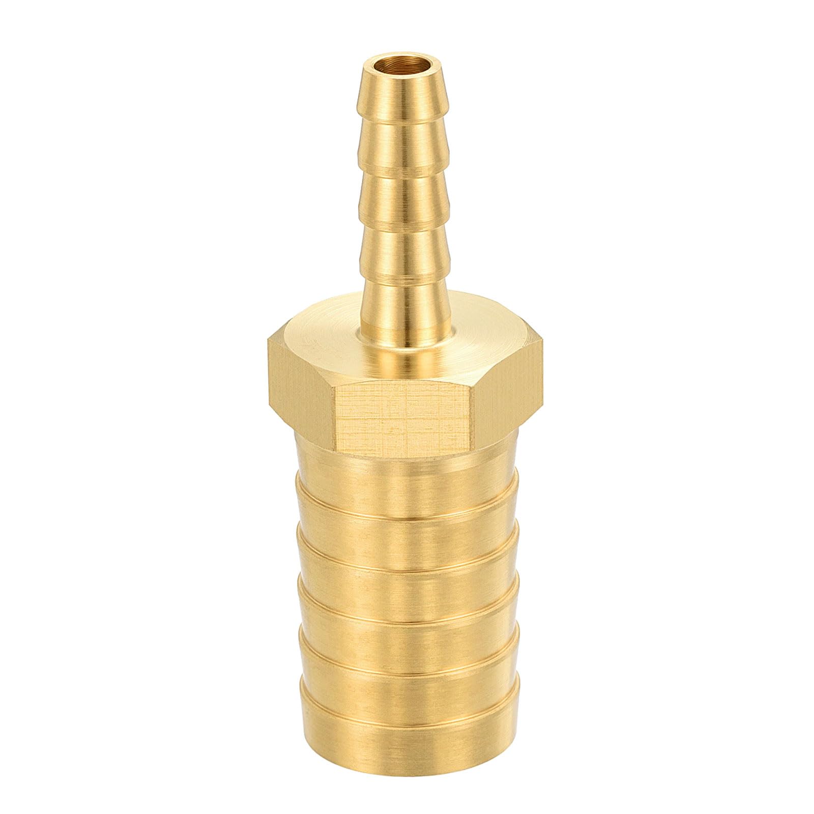 sourcing map 1pcs 5/8"(16mm) to 1/4"(7mm) Brass Hose Barb Fitting Metals Splicer Mender for 3D Printing, Air Compressor, CNC Machine, Dies