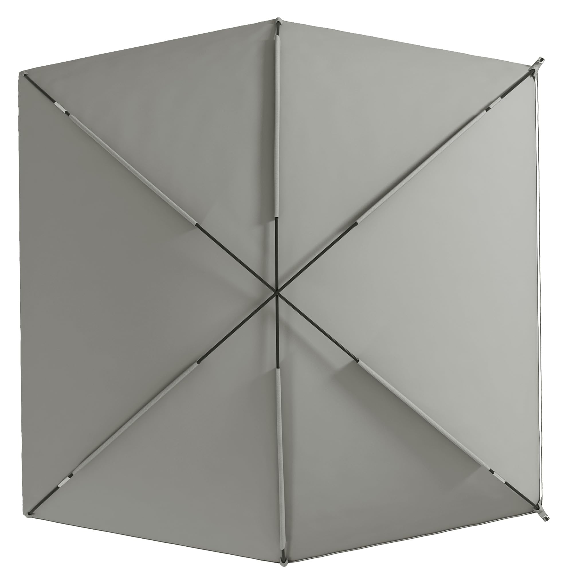 Outsunny Tente de Voiture Camping auvent pour hayon de Voiture abri Solaire auvent réglables en dôme Acier Polyester Haute densité 190T résistante aux UV Sac de Transport Inclus Gris