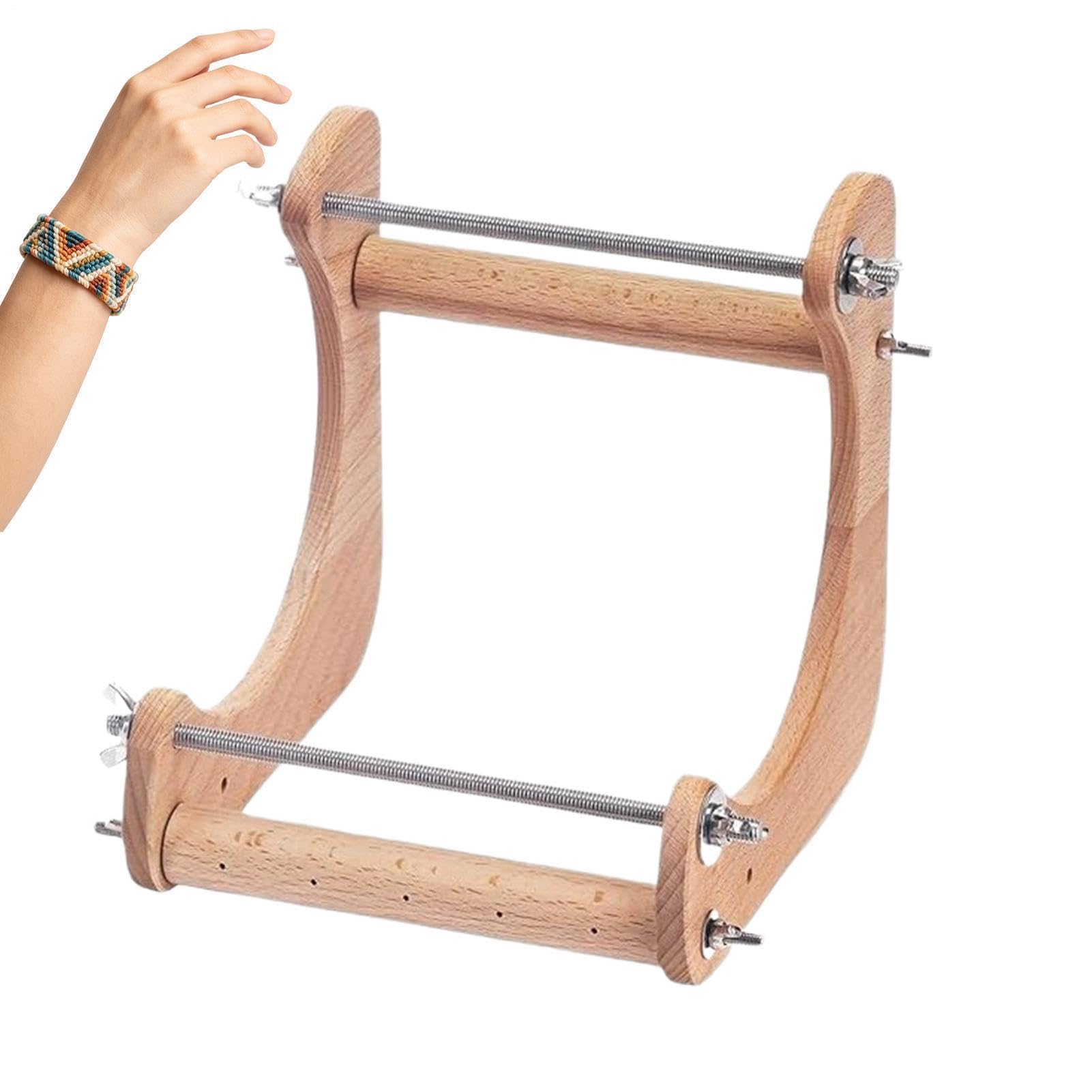 Telar de cuentas para hacer joyas, telar de madera ergonómico ajustable para principiantes, adolescentes y niños, ideal para proyectos de arte y recuerdos de fiesta de cumpleaños