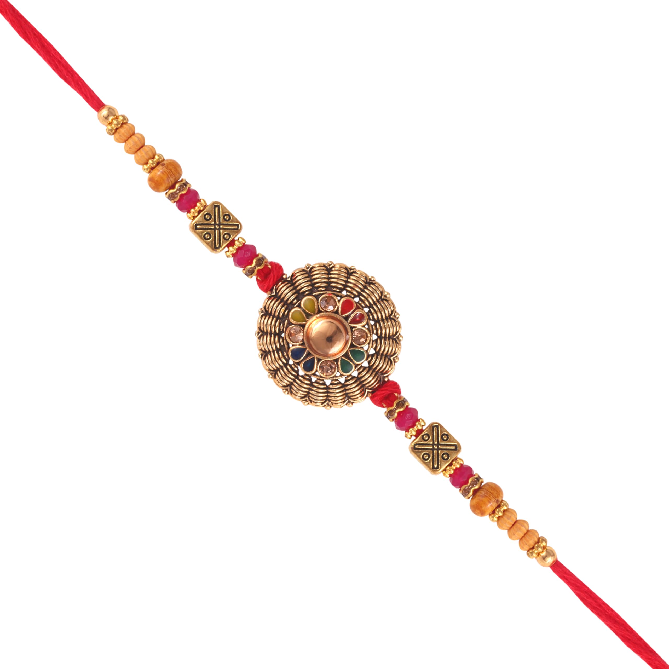 Vighnaharta Lotus Gold and Rhodium Plated Alloy Rakhi for Lovely Brother[VFJ1179RKG] (B0D9M3L8JL) Amazon Price History, Amazon Price Tracker