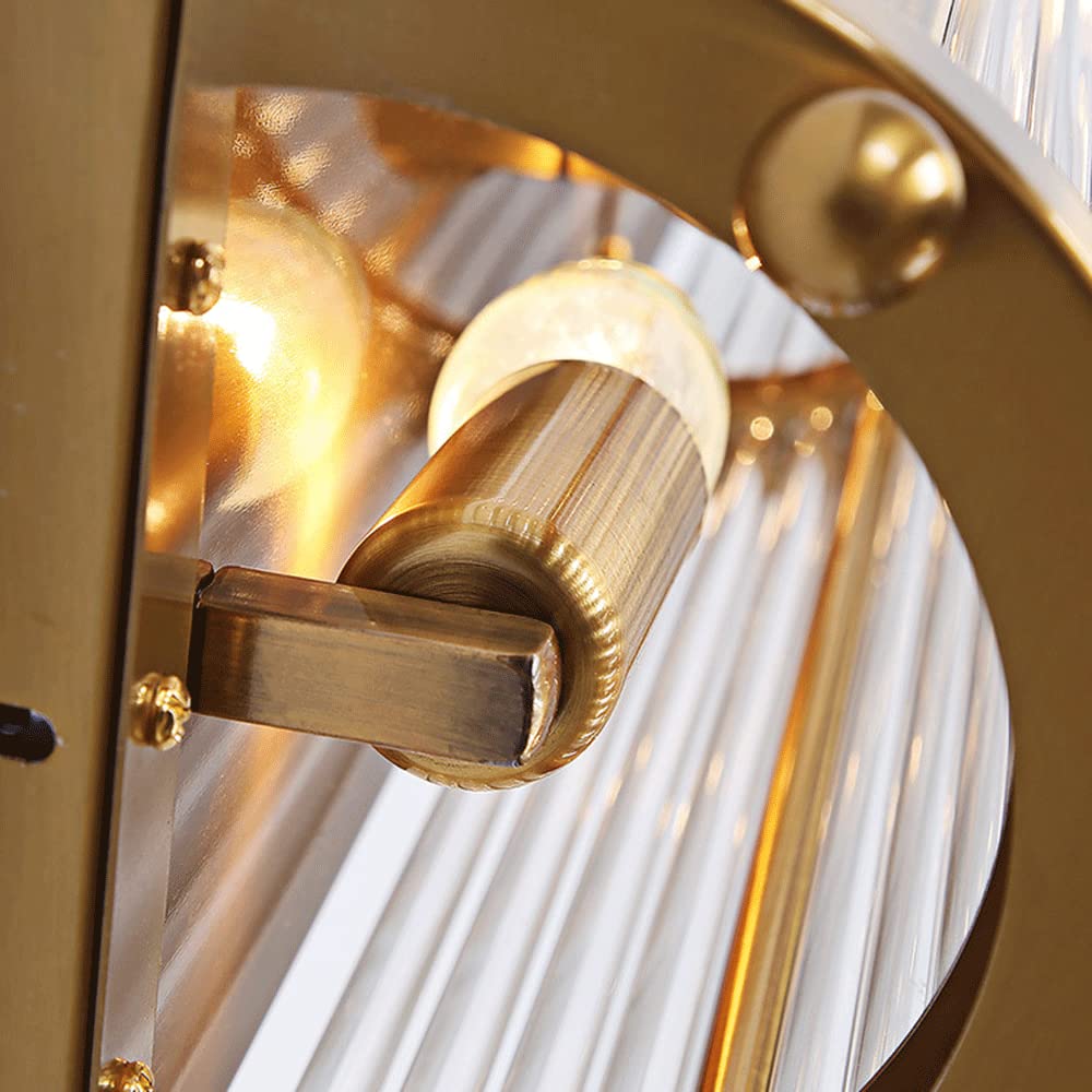 Kreatywna szklana lampa ścienna, ocynkowana metalowa lampa ścienna z abażurem łączonym, postmodernistyczna dekoracyjna oprawa do sypialni, prosta lampa ścienna do przedpokoju i salonu E14*