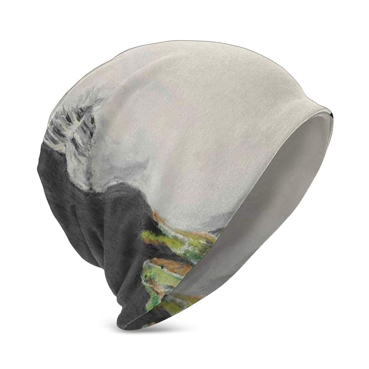 Hicyyu Soft Warm Unisex Beanie Cap,Ethnic Boho Fashion Theme Headdress with Colorful Ink Spots Tribe Chief Vintage,Chemo Beanies Slouchy Cancer Sleep Caps Skull Cap