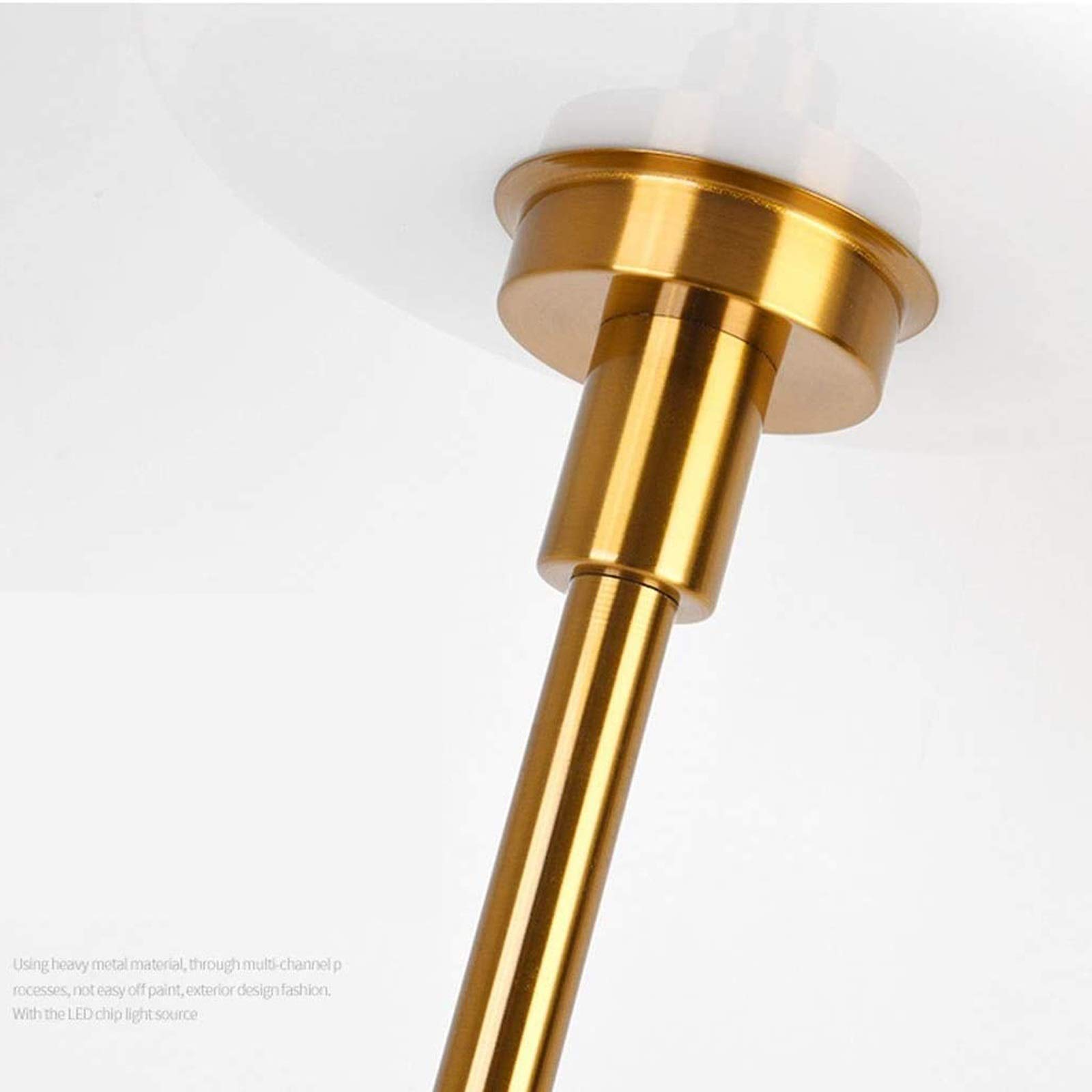 HASMI Piantana Lampada da Terra 59,1 "Lampada da Terra a LED in Metallo Contemporaneo for camere da Letto, Soggiorno, Ufficio, Lettura, Oro Lampada da Terra