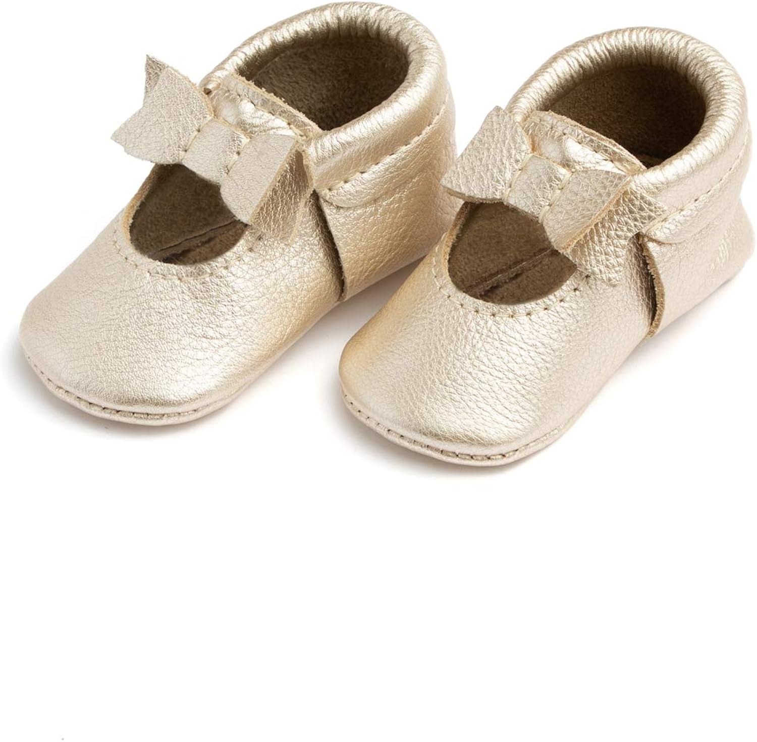 | Freshly Picked - Soft Sole Leather Ballet Flat Bow Moccasins - Baby Girl Shoes - Infant Sizes 1-5 - Multiple Colors | Mary Jane