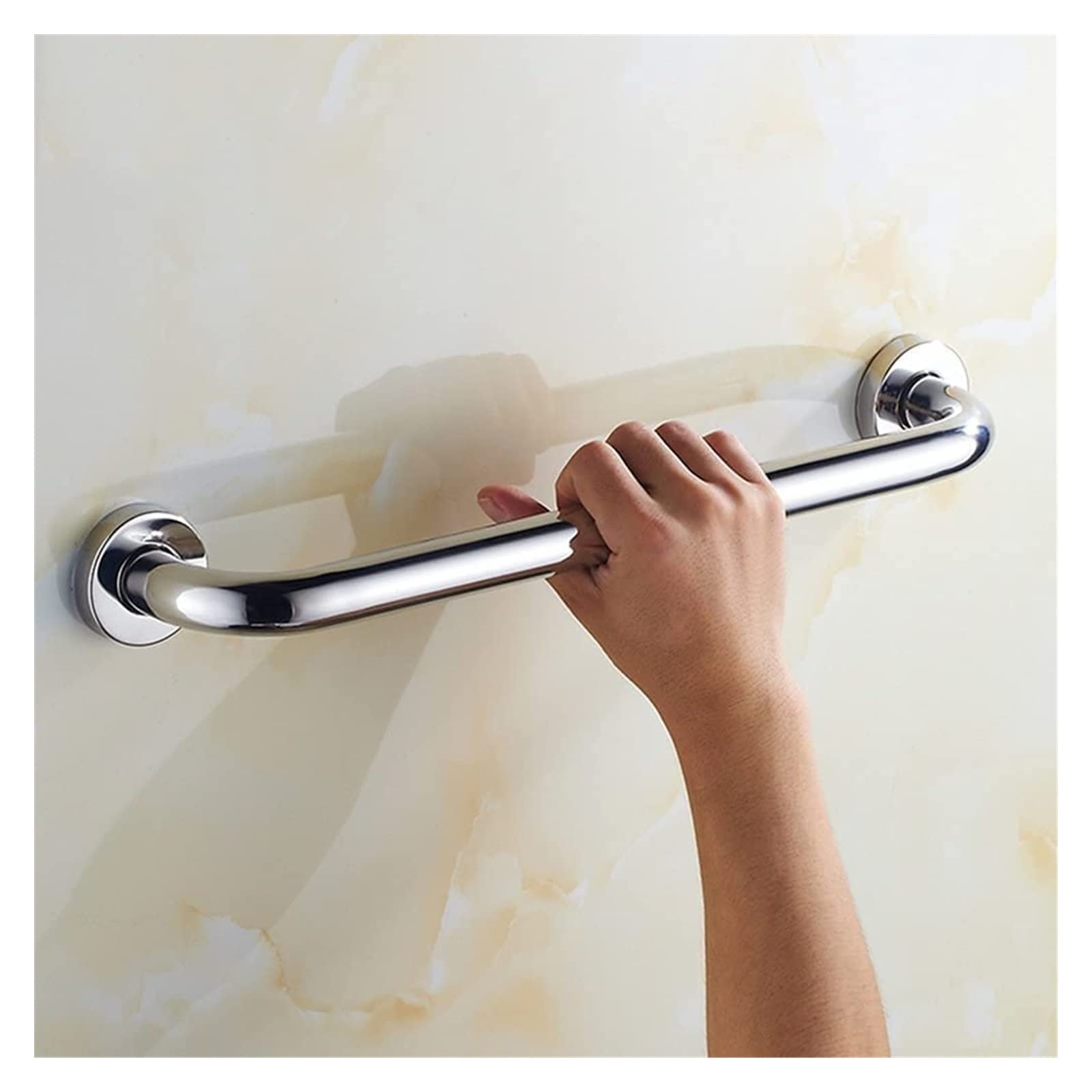 Grab Bar antiscivolo cromato lucido, barra di sicurezza in acciaio inox 304, corrimano per anziani montati a parete, supporto per la mobilità e la vita quotidiana (taglia : 45 cm)