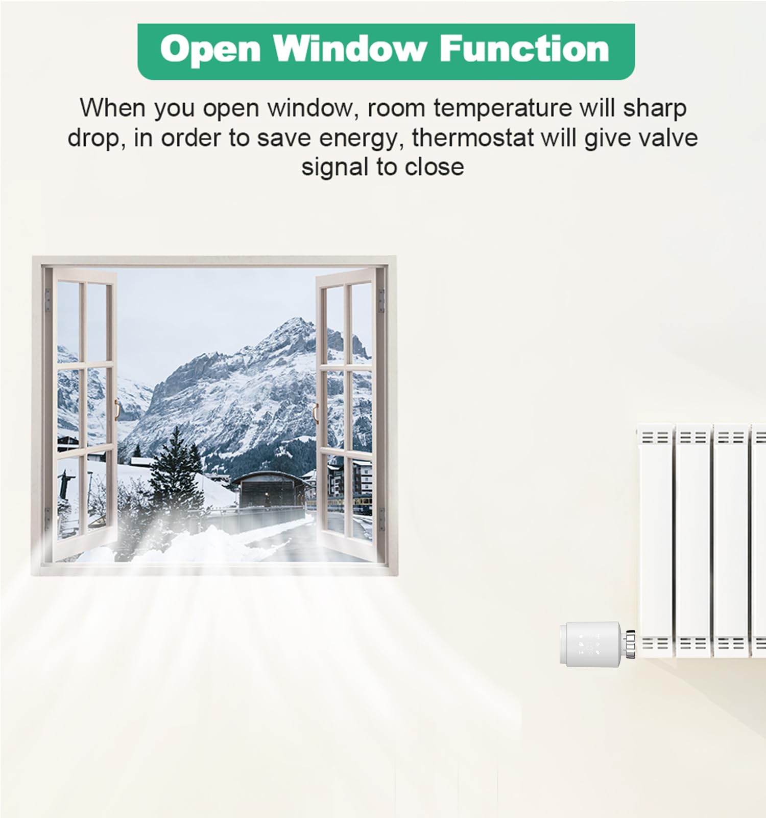 LED Zigbee Smart Termostatico Raiator Valve,Tuya Smart Life App Control,Controllo vocale,Lavora con Alexa googlehome