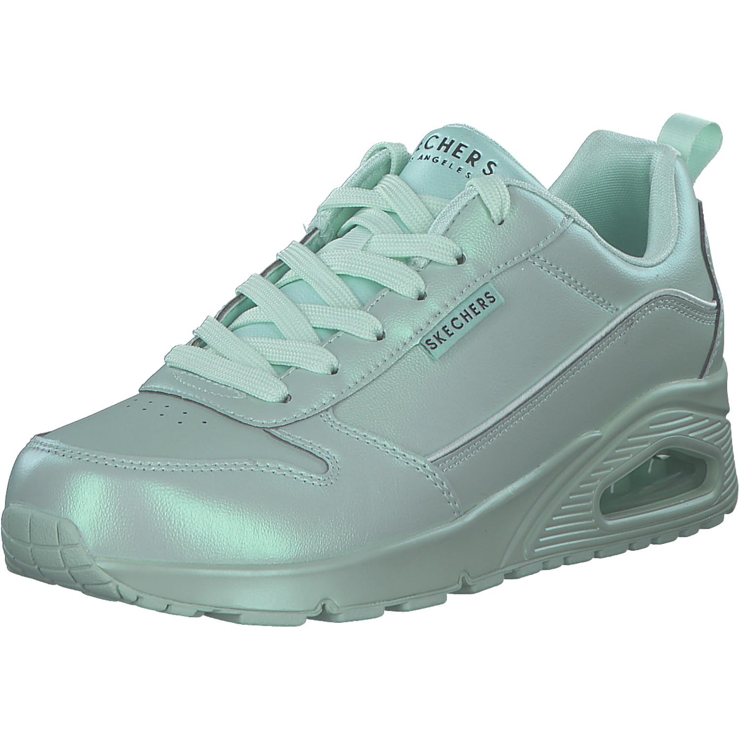 Skechers Women's Uno Galactic Gal Sneaker, Mint Duraleather/Jersey, 5.5 UK