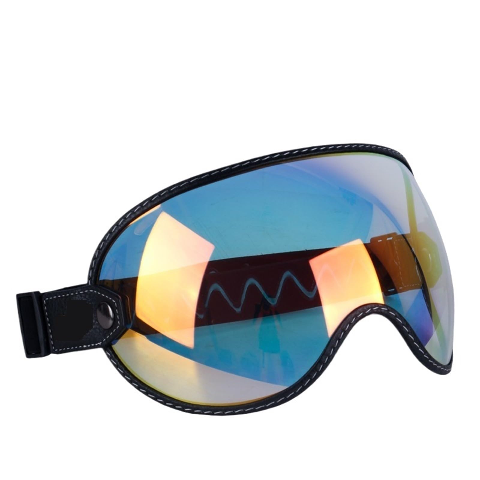 Visera Casco Moto Casco de Motocicleta con Visera de Burbuja, Lentes de Sol, Accesorios for Casco Abierto Retro.