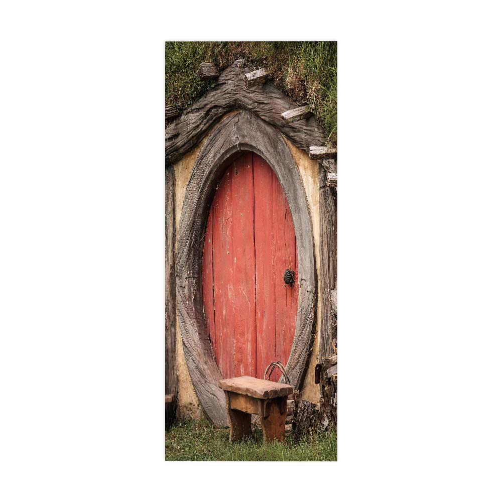Poster autocollant porte trompe l'oeil pour transformer votre chambre ou salle de bain 3D