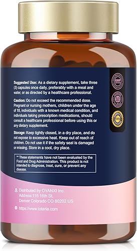 Miniatura 2 de Totaria Suplemento de inositol para mujeres con vitamina D3, folato, proporción 401 mio-inositol y complejo D-quiro inositol, cápsulas de inositol