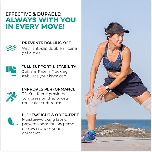 Miniatura 48 de Modvel Rodilleras para dolor de rodilla para mujeres y hombres, paquete de 2 rodilleras para dolor de rodilla, rodillera de compresión, soporte