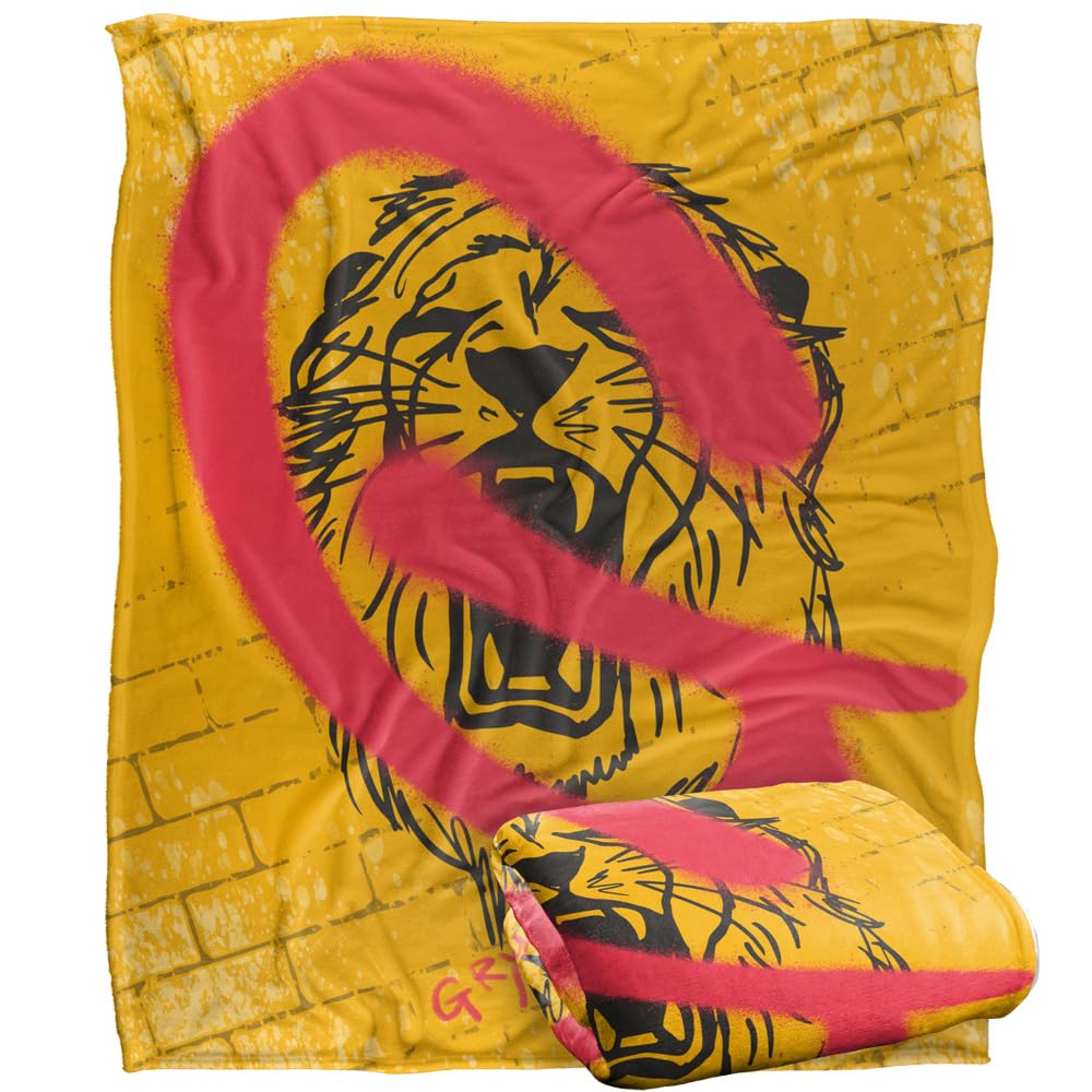 HARRY POTTER Blanket, 152 x 127 cm Gryffindor Graffiti Silky Touch Super Soft Throw Blanket
