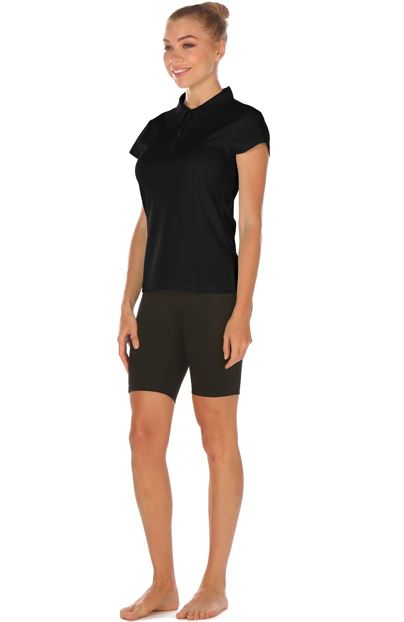 icyzone, Polo da Donna Traspirante ad Asciugatura Rapida a Maniche Polo Corte da Tennis, Golf