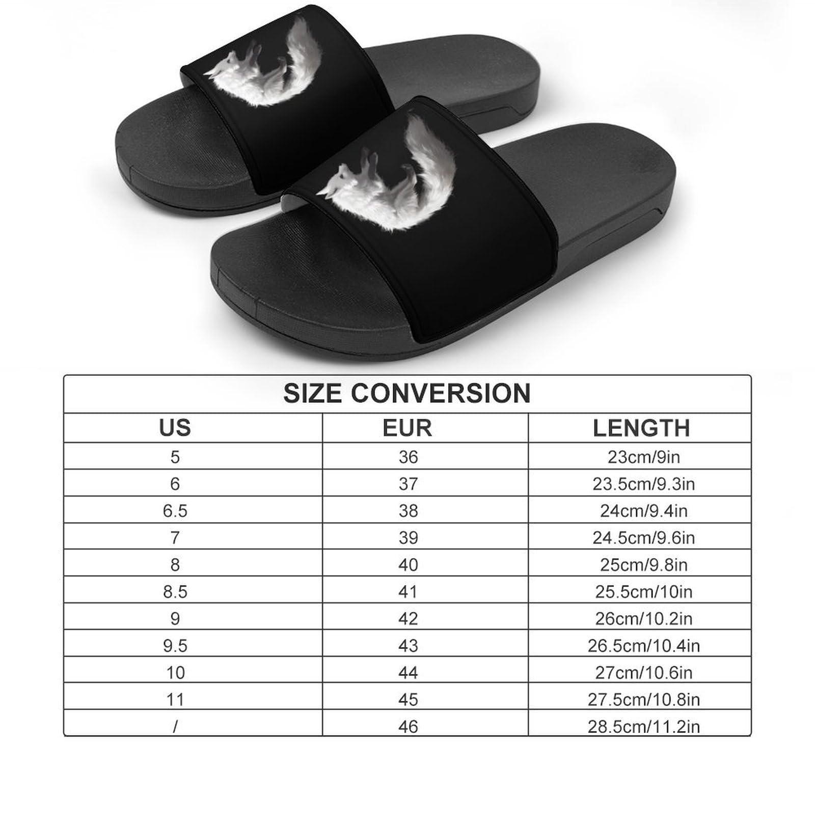 Fluffy Fox House Slippers Shower Slides Shoes