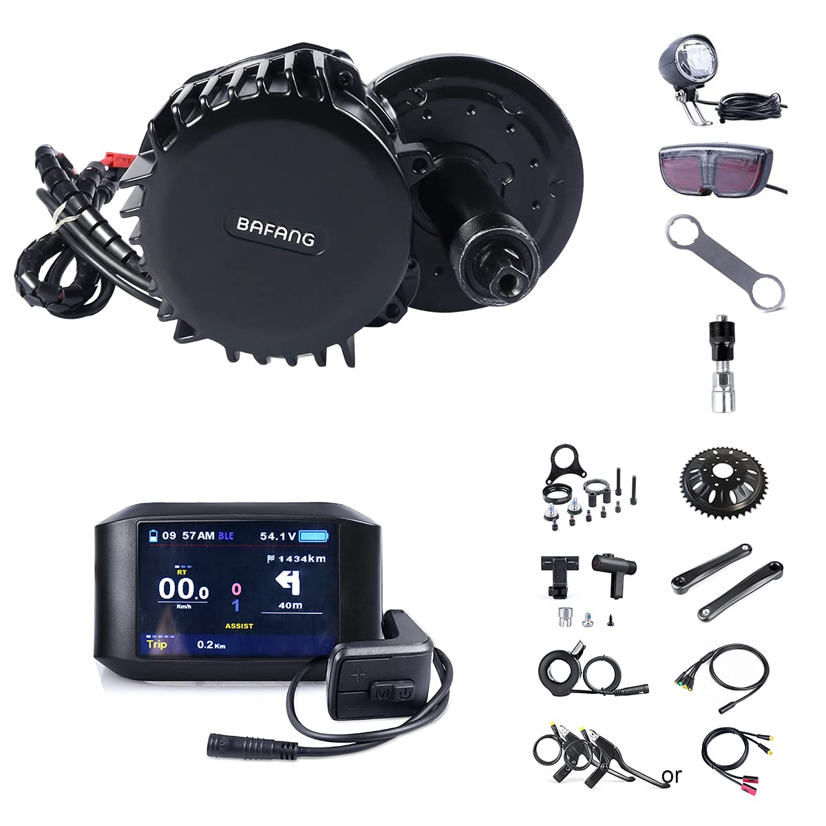 BAFANG BBSHD BBS02B 1000W 750W 500W Ebike Motor LCD Speedmeter Electric