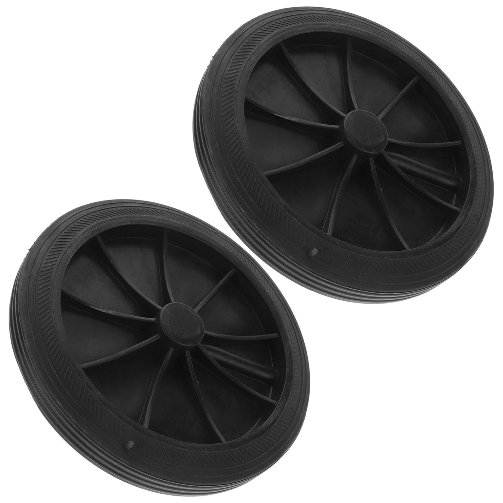 CLISPEED 2 Pezzi Ruote di Ricambio per Bidoni Spazzatura Nero in Plastico Foro di 2,3cm Facili da Manutenere e Sostituire per Contenitori Rifiuti ed Esterni