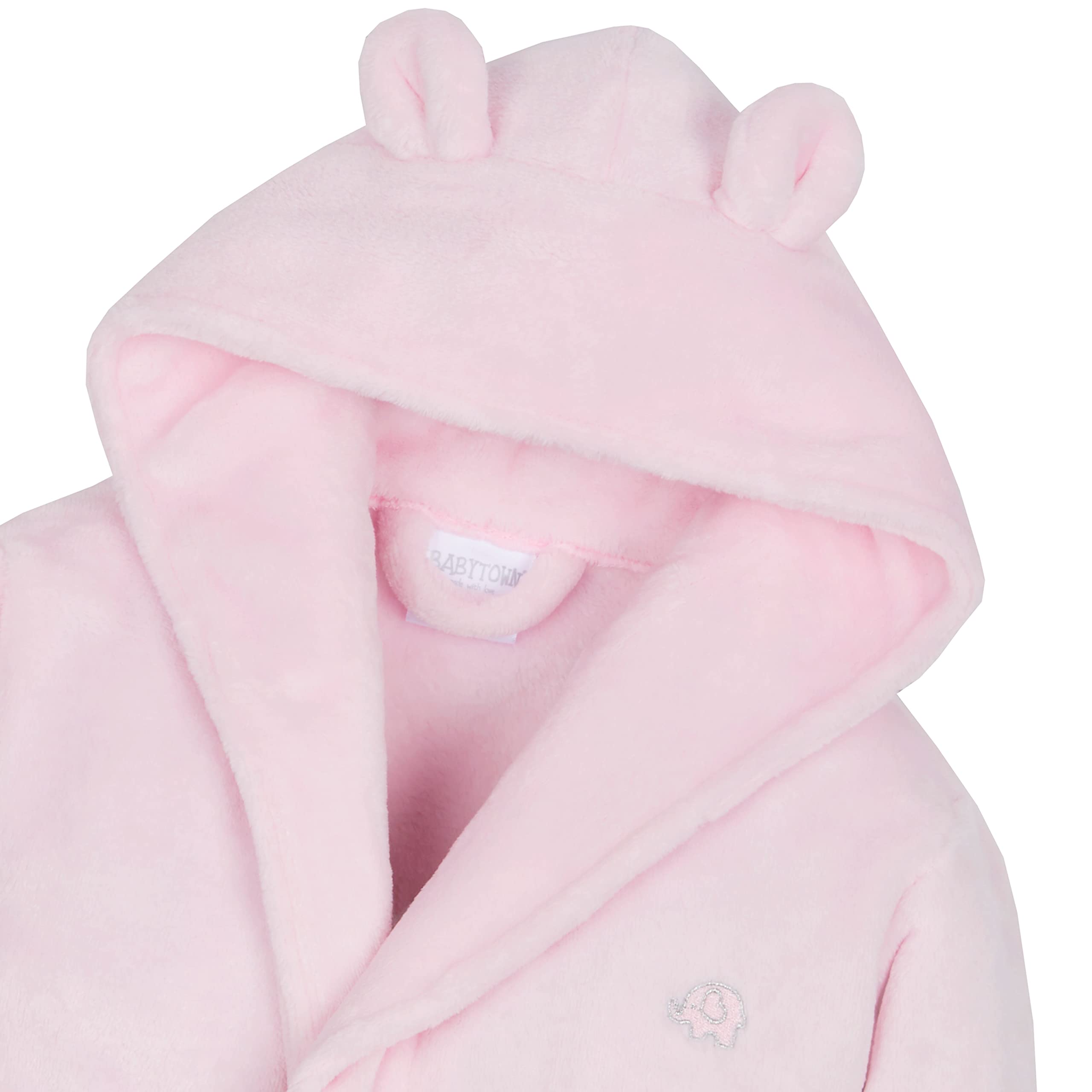 Gembroidery Personalised Baby Bathrobe Hooded Fleece Dressing Gown Super Soft Gifts Bath Robe For Boys Girls Cute Teddy Ears 0-4 Years — view 7