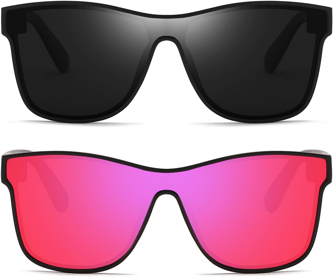 DUBERY Fashion Polarized Sunglasses for Women Men 100% UV Protection Trendy Siamese Lens Shades D8030 - Image 2