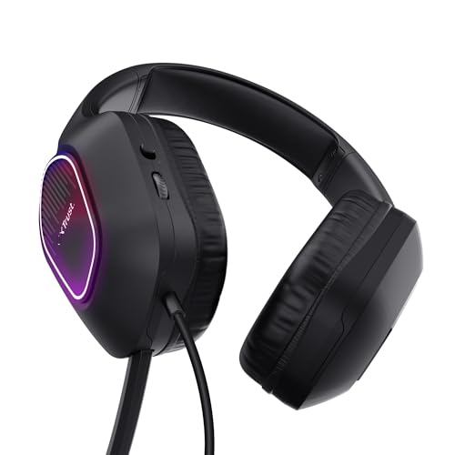 GXTrust 419 Rayne Cuffie Gaming Leggere per PC/Console, Illuminazione LED Alimentata via USB, Driver da 50 mm, Jack Audio 3.5 mm, Cuffie con Microfono Over-Ear Computer Portatile, Nero - Cuffia gaming - Immagine 13