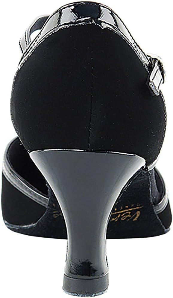 Very Fine Dance Shoes - Ladies Practice, Cuban Low Heel, Waltz Ballroom Dance Shoes - 9627-2.5-inch Heel and Foldable Brush Bundle