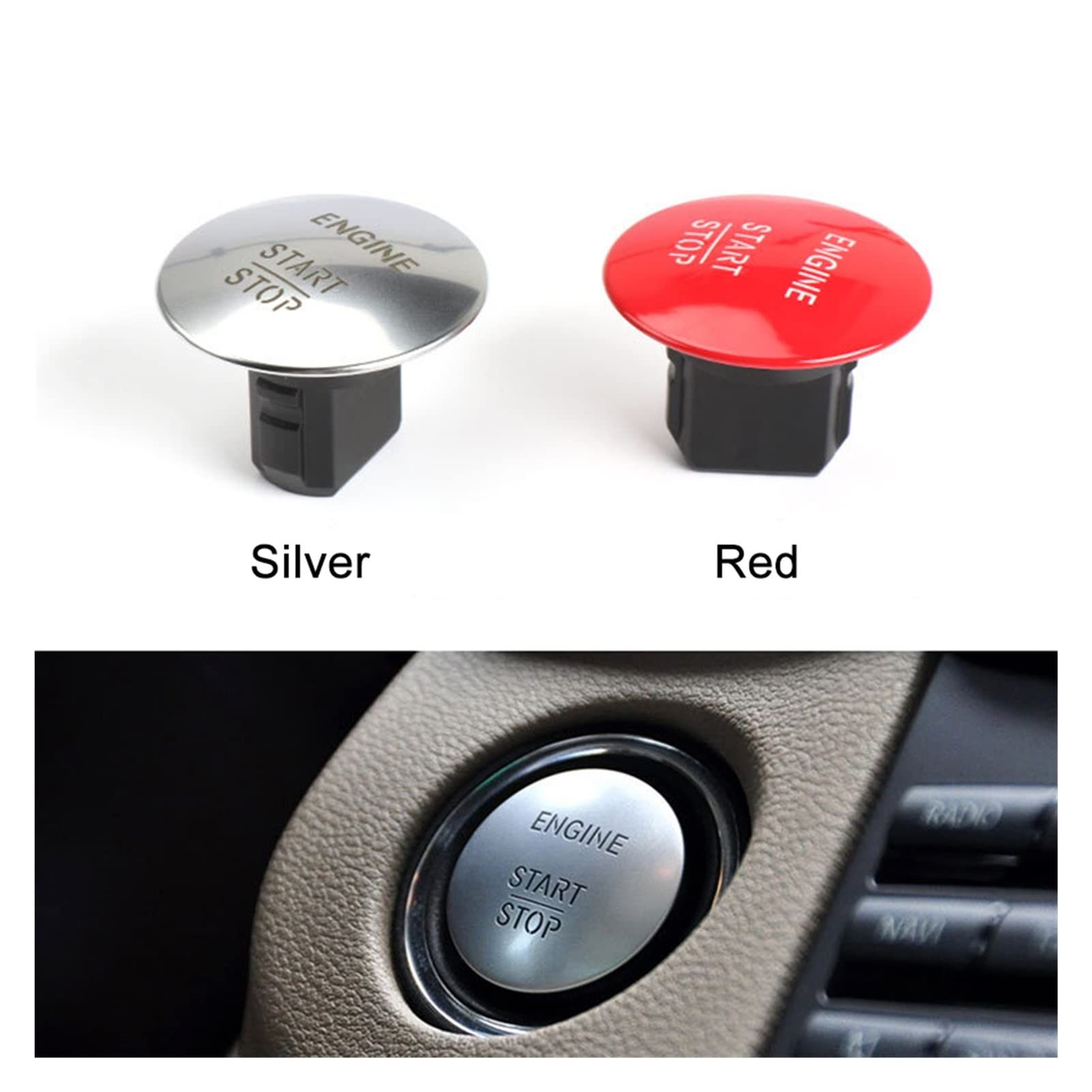 Przełącznik silnika Ignition Key Universal Car Keyless Go Stop Start Push Button Do Mercedes Benz W204 W205 W212 W164 W166 W221 Czerwony