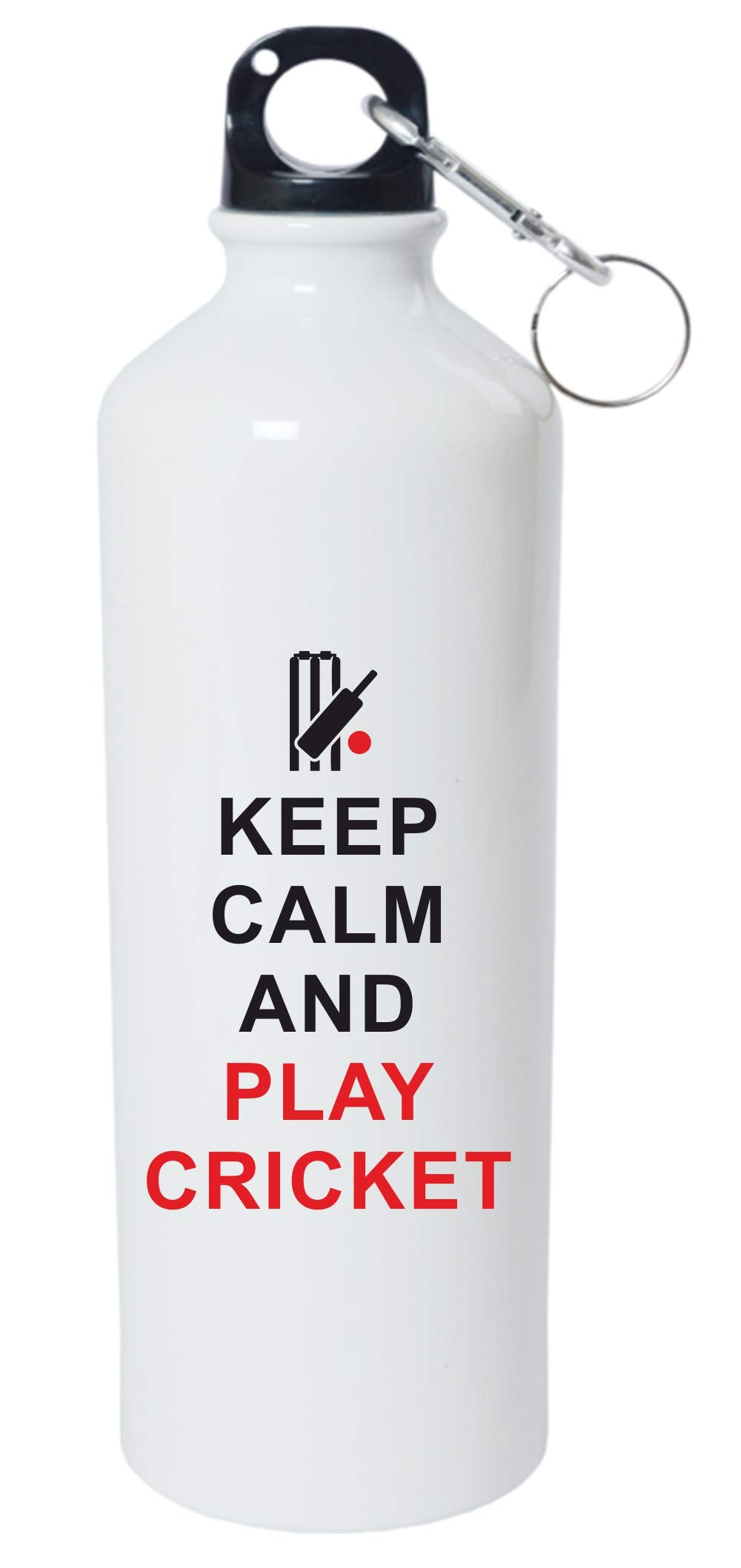 Crazy Sutra Classic Printed Play Cricket Quote Water Bottle/Sipper White - 600Ml (KeepCalmAndPlayCricket)-image-33