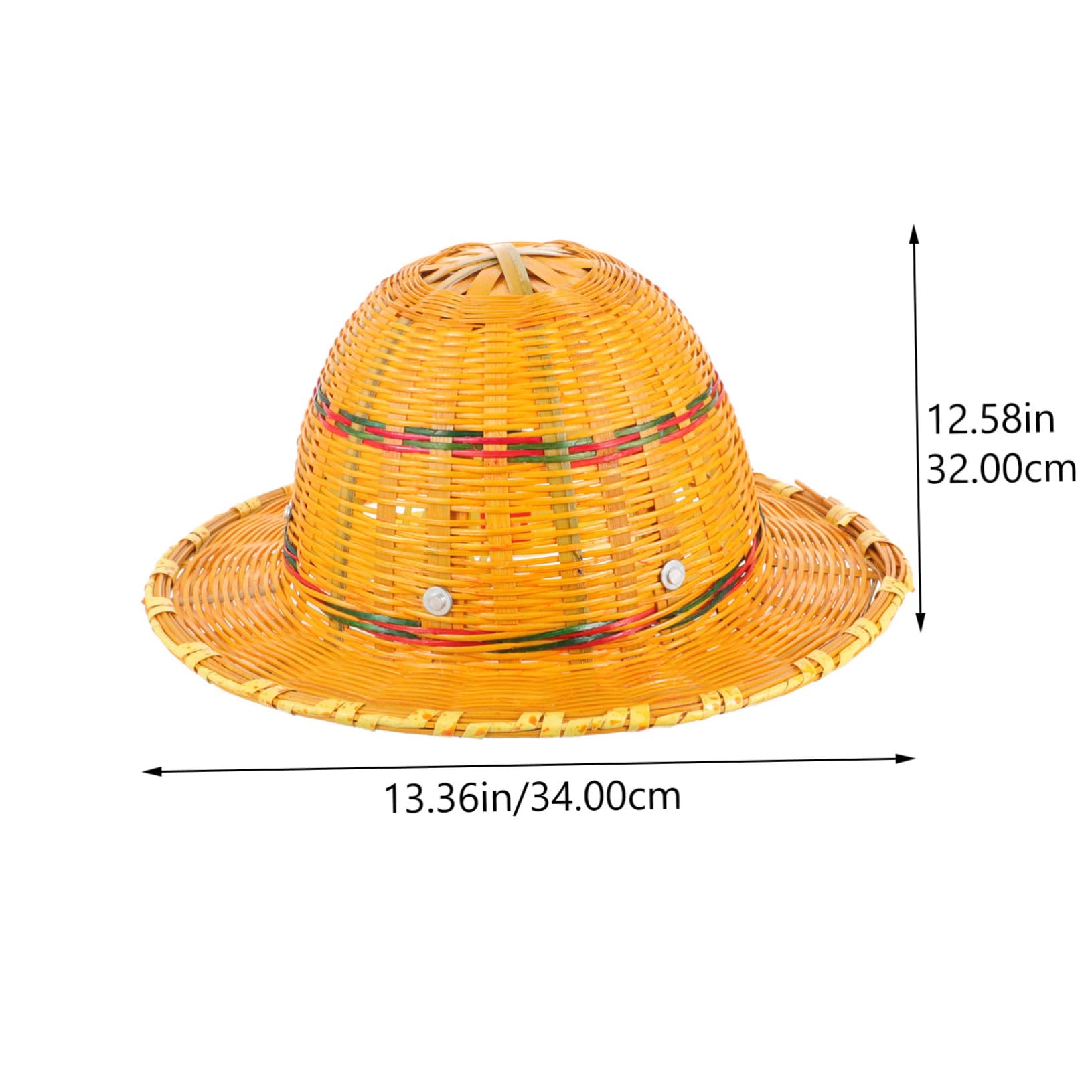 Hohopeti Sicherheitshelm aus Bambusflechterei mit UV Schutz Leichter und Sicherer Schutzhelm für Sommer Baustellen Einfach Verstellbar und Atmungsaktiv