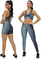 Conjunto 3 Pçs Roupa Academia Calça Shorts Top Nadador