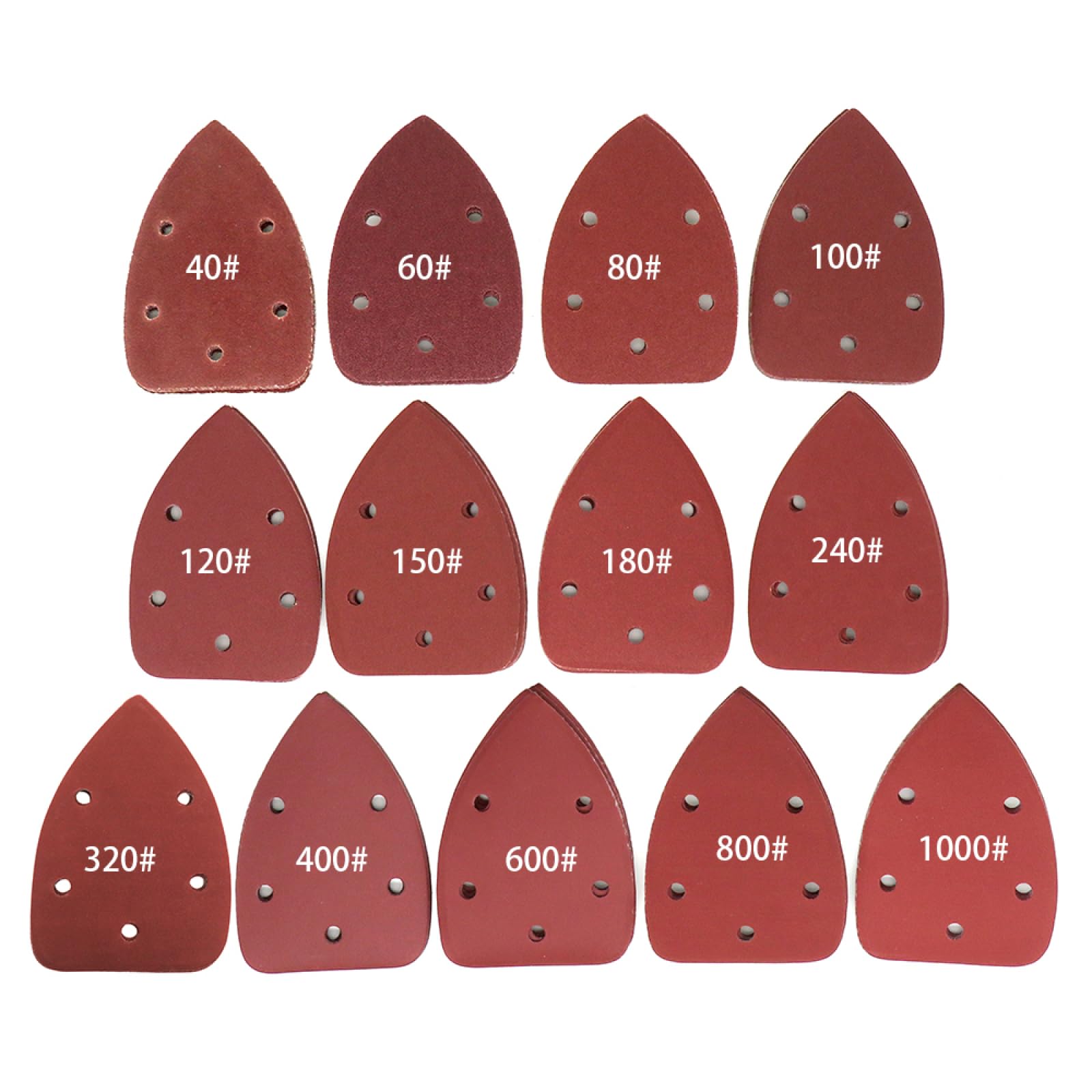 100pcs Carta Vetrata Autoadesiva Triangolare Levigatrice Carta Vetrata Gancio Anello Foglio Abrasivo Dischi Abrasivi Per Lucidatura Grana 40-1000,Grana 60
