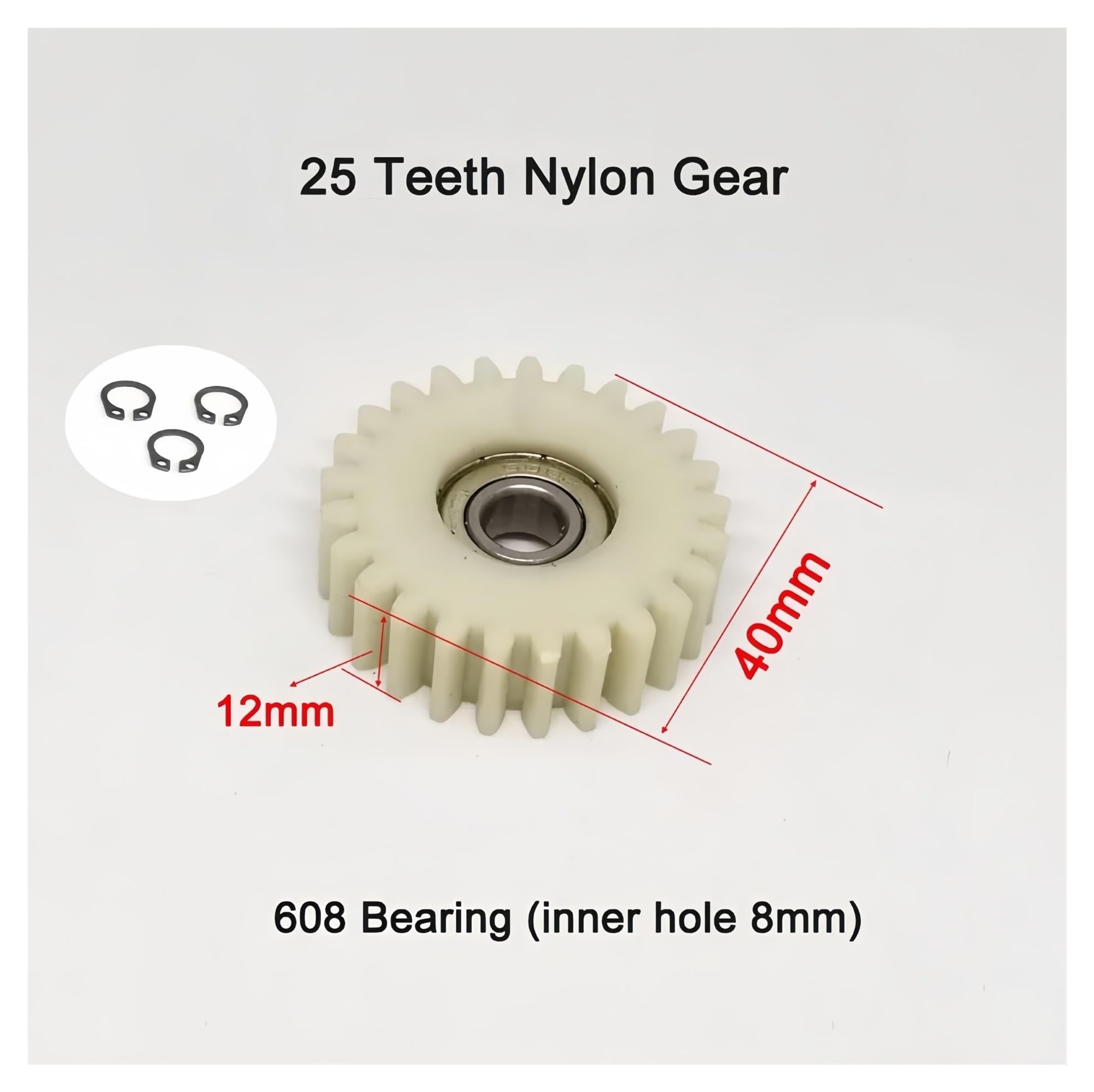 Generisch 3 Stück 27T 28T 31T 36 Zahn Nylon-Zahnräder for Elektroautos mit Lithium-Ionen-Akku, geeignet for Klappautos und Elektrofahrräder.(36T Steel Gear)