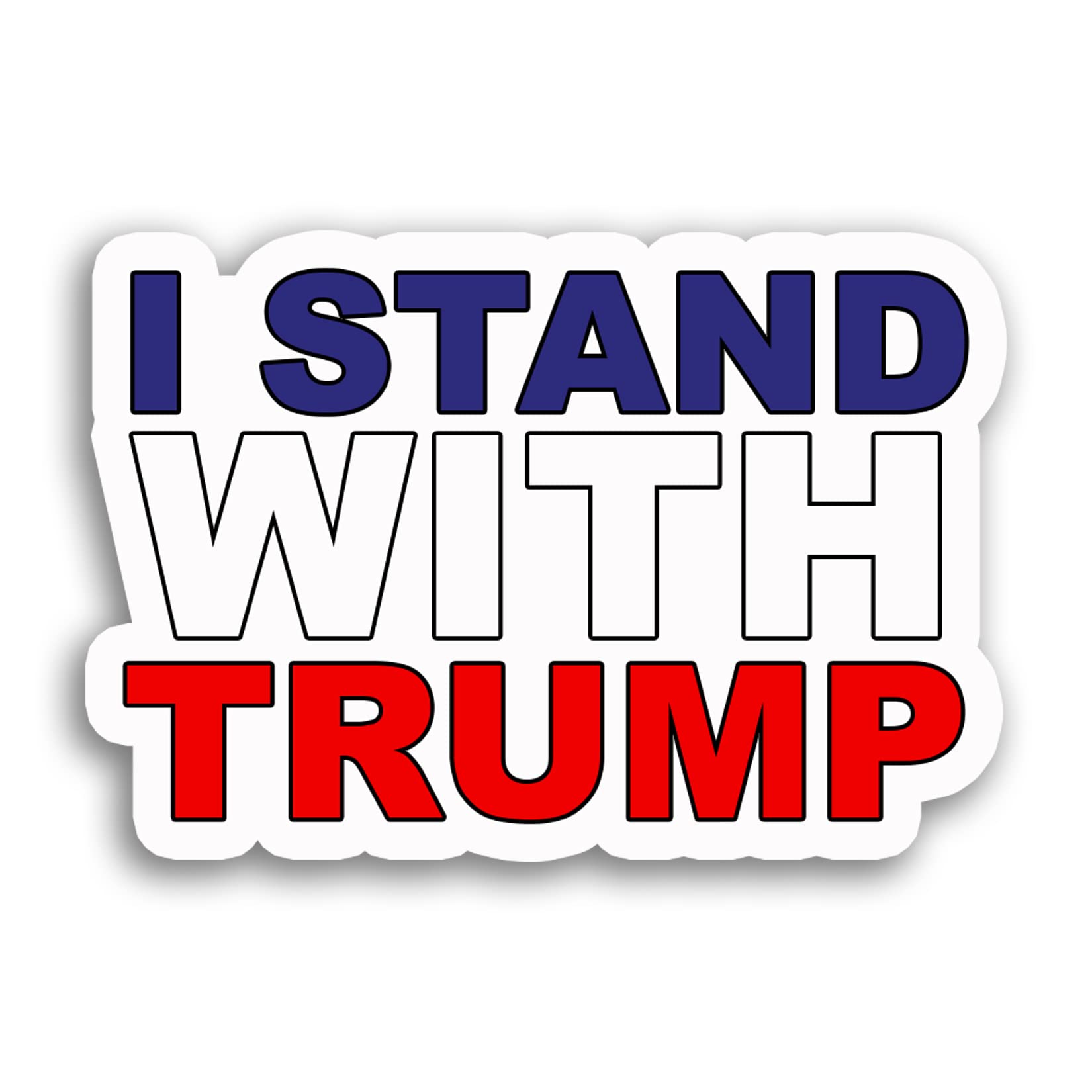 Calcomanía I Stand with Trump de alta definición a color para la tapa de tu ordenador portátil