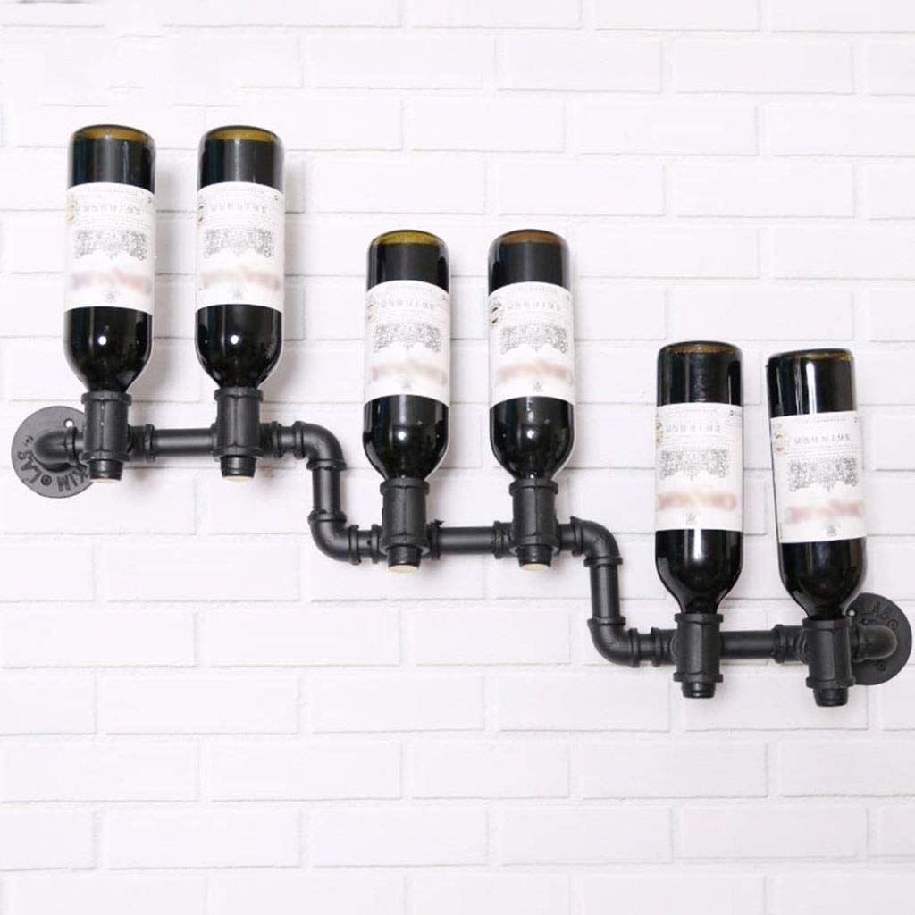 Porte-bouteilles mural design pour créer une ambiance bistrot au salon
