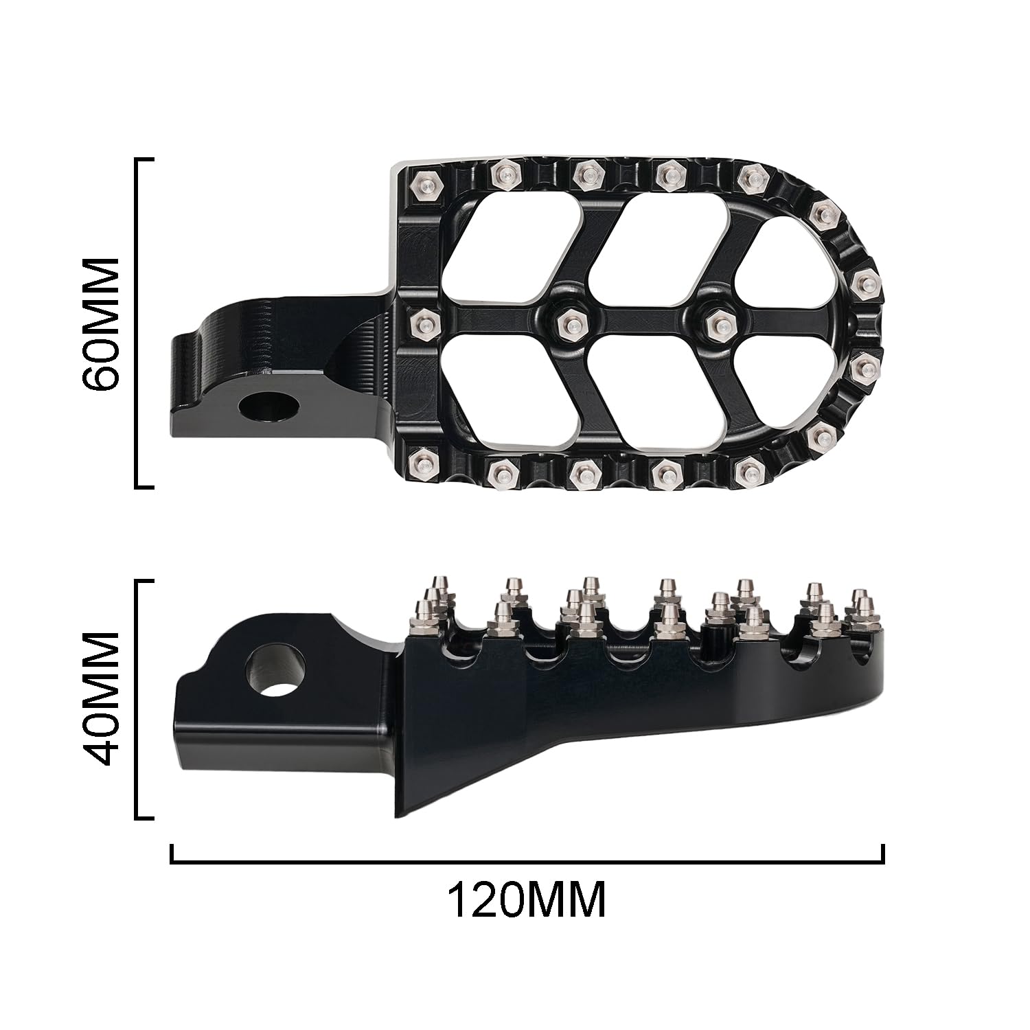 Motorrad Fußrasten für Beta 50, Motocross Fußrasten CNC Aluminum für Beta 50 RR RR 50 RR50 50RR Beta 50CC Enduro Pit Beta 50 RR 50 RR50 50RR 50 RR Enduro Bike Motocross Schwarz