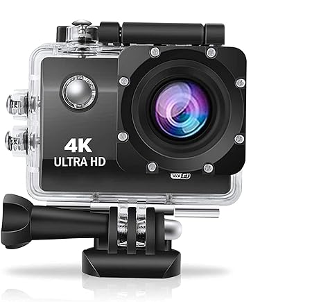 Drumstone ?Don't Miss Offer 10 Years Warranty Black-4K Action Camera 12MP Underwater Waterproof Camera 170 Wide Angle WiFi Sports Cam with Remote