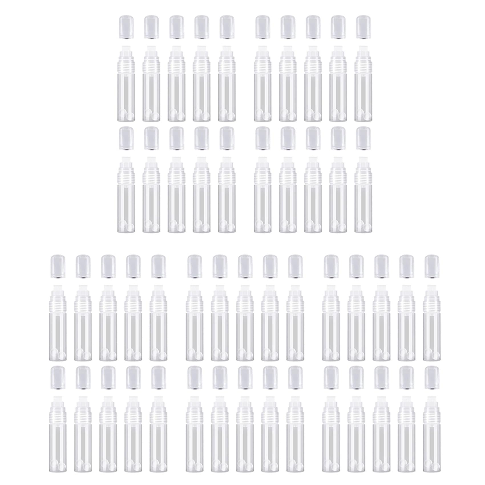 Lot de 50 Marqueurs de Peinture Acrylique Rechargeables 15 mm Marqueurs Acryliques Vides Stylos Marqueurs de Peinture Blanche pour Peinture Rupestre Bois