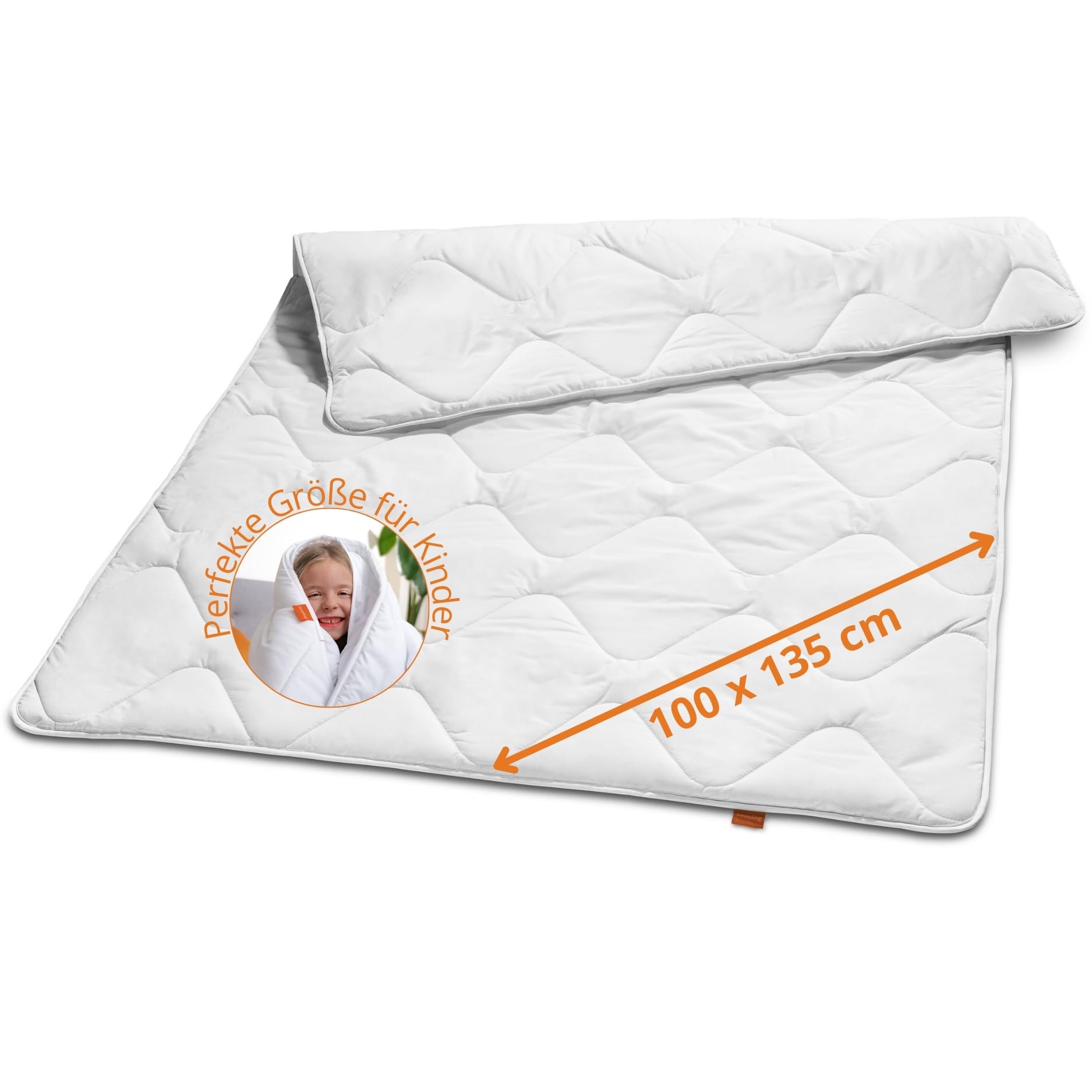 Ultra leichte Sommerdecke für Kinder 100x135 cm – Mikrofaser-Bezug, Klima-Faser-Füllung