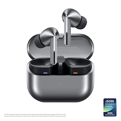 Samsung Galaxy Buds 3 Pro AI True Wireless Bluetooth Earbuds, Noise Cancelling, Sound Optimization, Redesigned Comfort Fit, Silver [US Version, Amazon Exclusive, 2Yr Warranty]