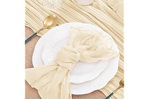 MLMC Rustic Fall Napkins Set of 24 - Beige Cheesecloth Linen Napkins...
