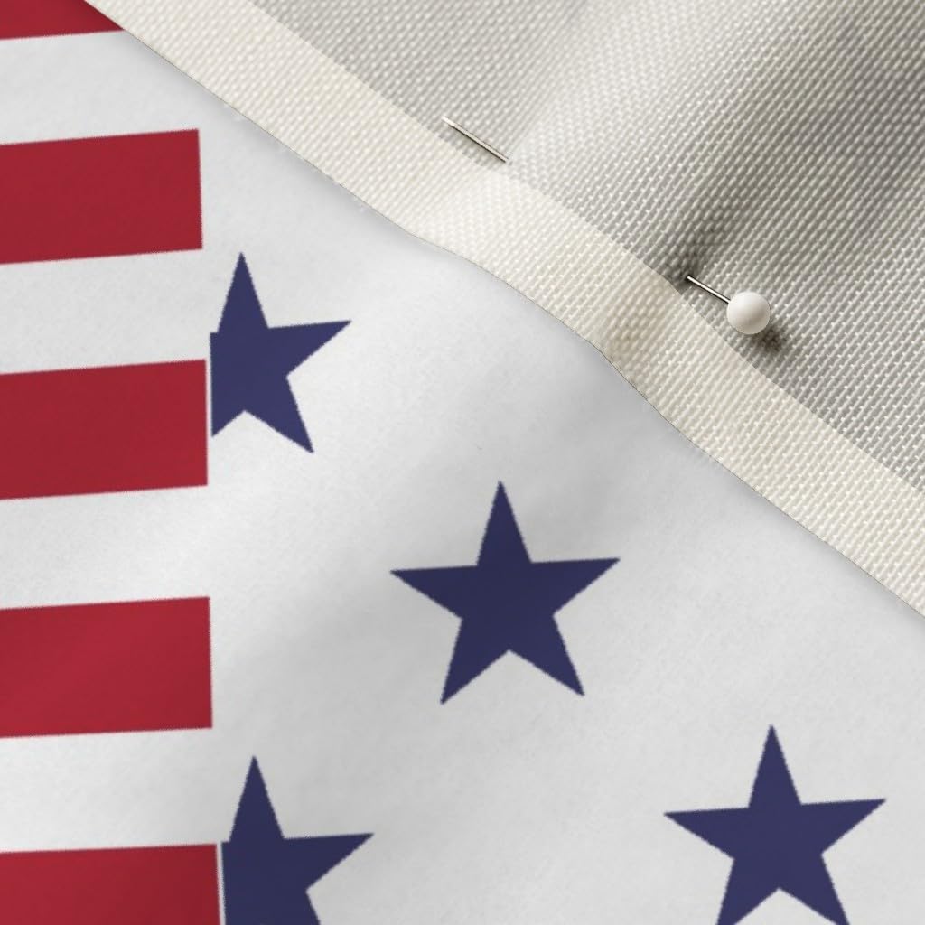 Spoonflower Fabric - USA Patchwork Red White Blue Quilt Flag American 4Th of July Printed on Upholstery Velvet Fabric Fat Quarter - Upholstery Home Decor Bottomweight Apparel