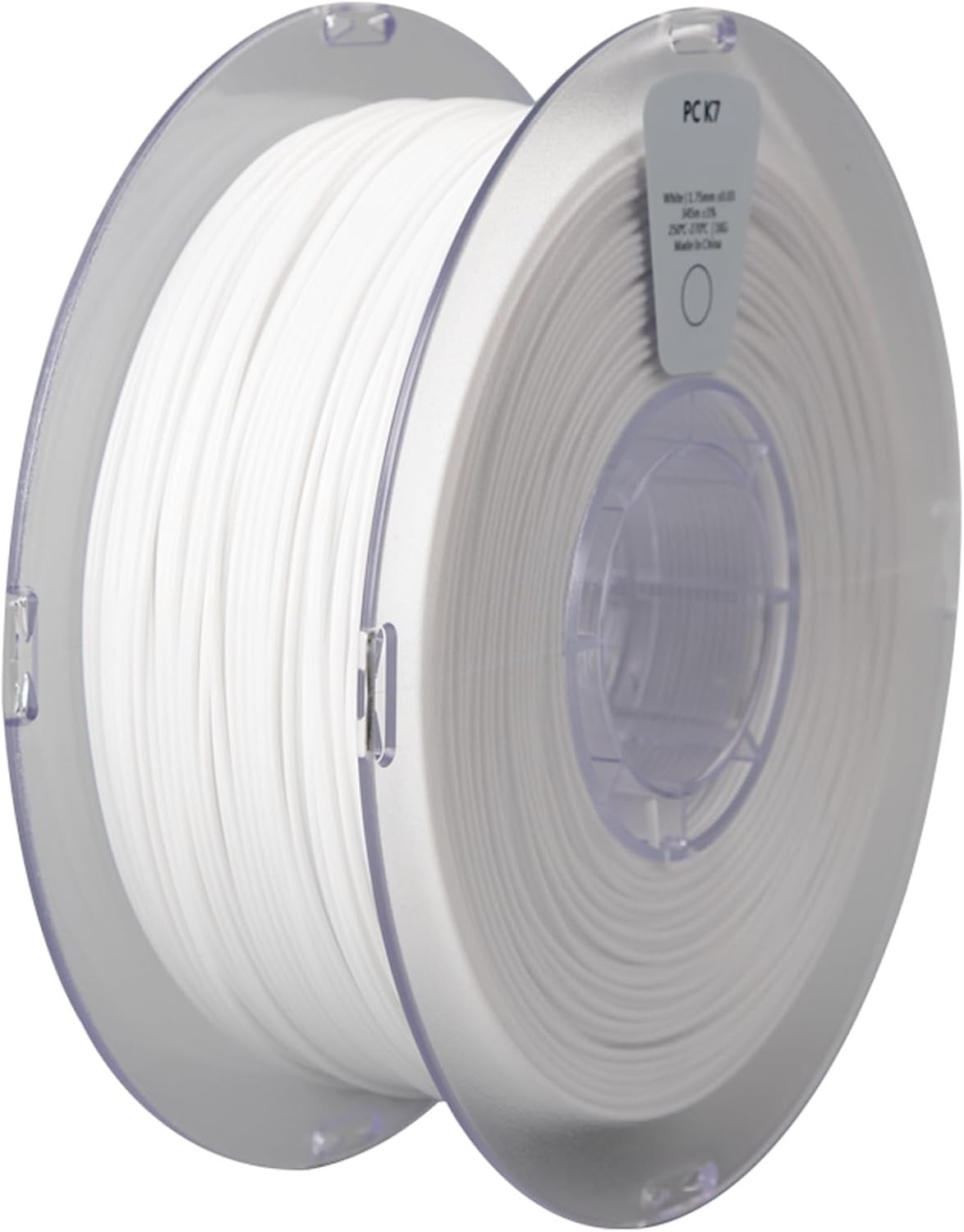 PC-Filament, 1,75 mm, weiße 1-kg-Spule, Festigkeit und geringer Verzug
