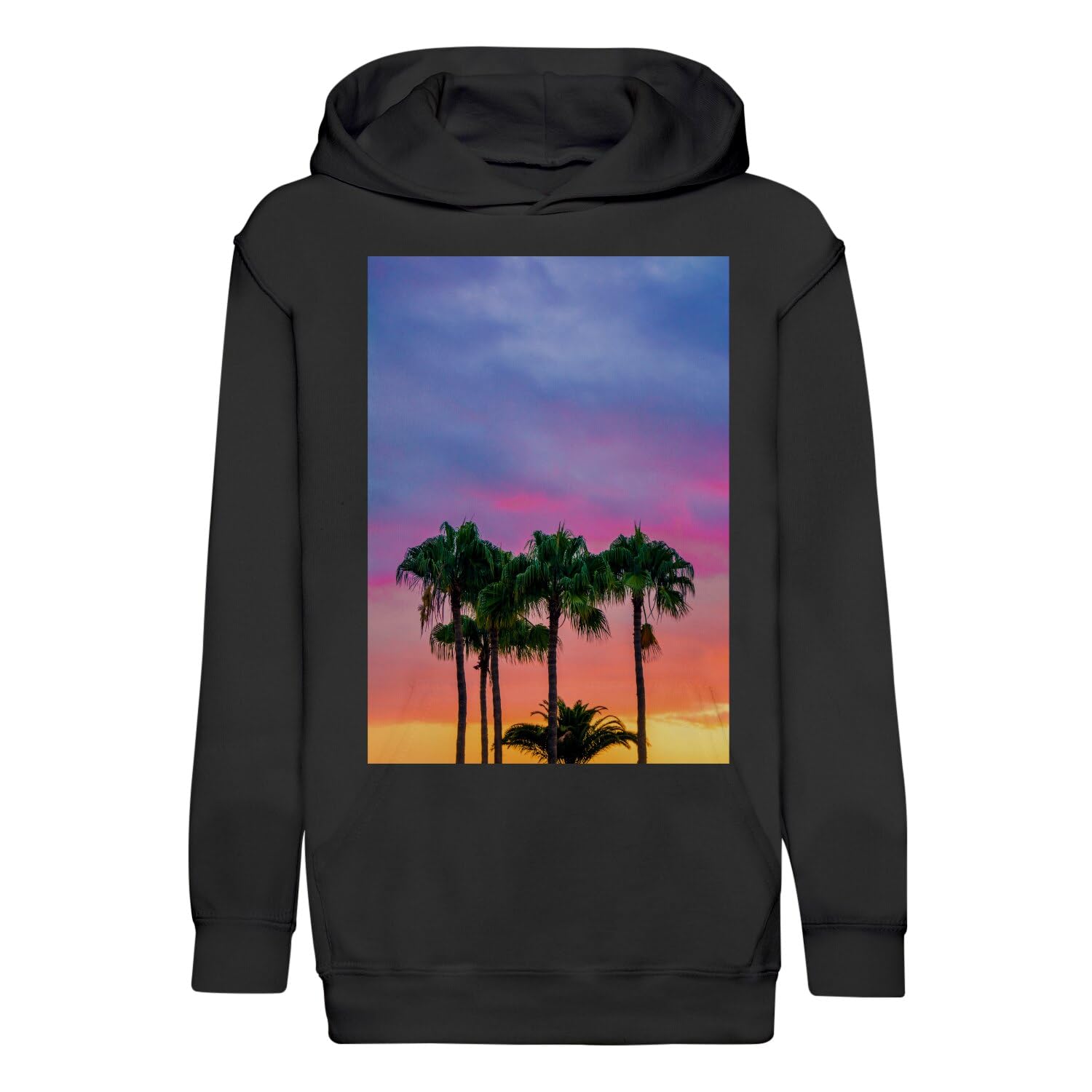 Sweat à capuche enfant palmiers multicolore pour look plage d'été - 4