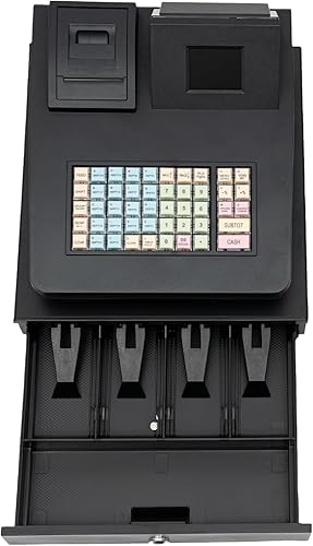 Miniatura 4 de Caja registradora, caja registradora electrónica de 48 llaves con pantalla LED, cajón e impresión térmica, caja de registro rectangular sistema POS