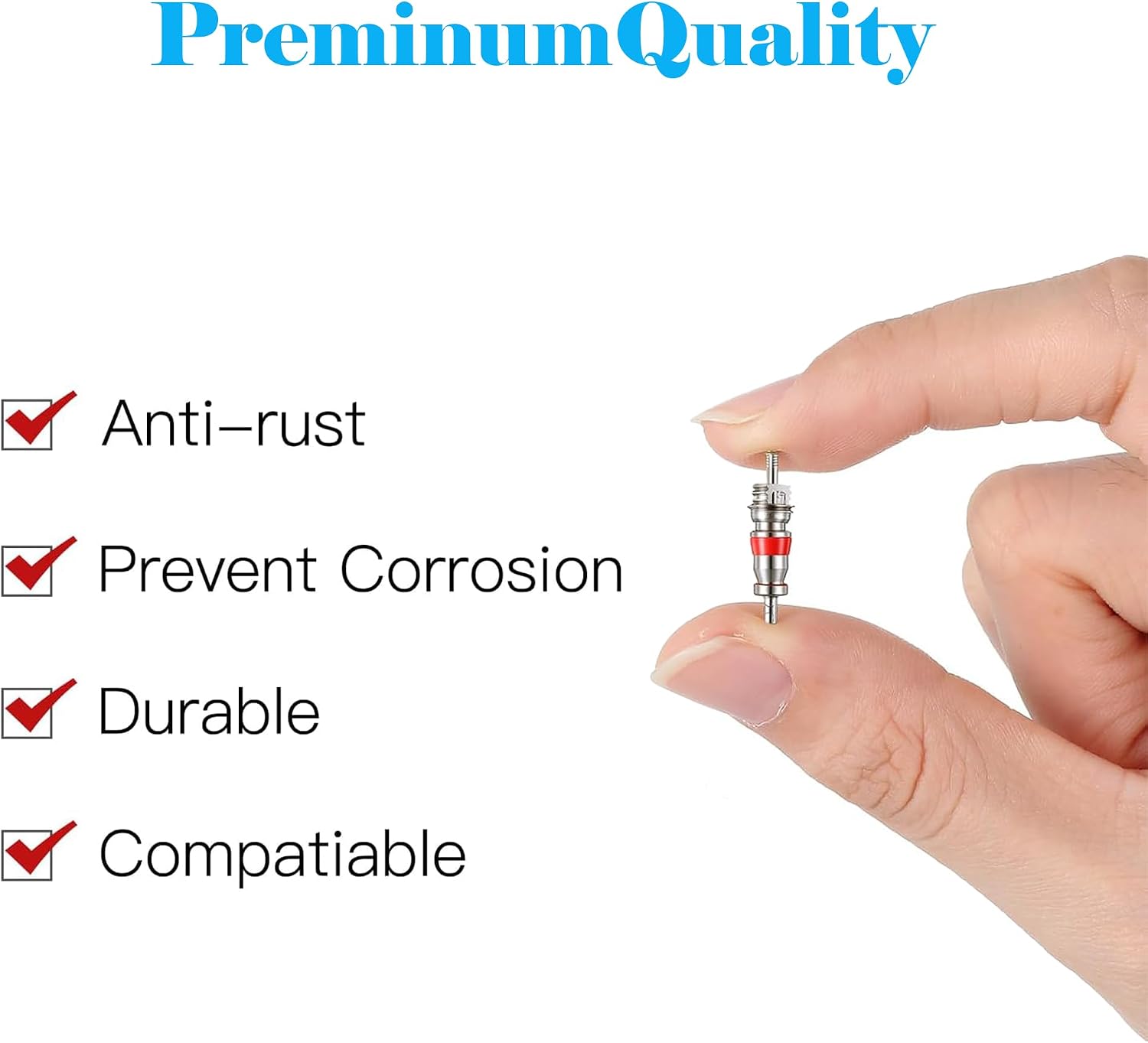 500 Pcs Tire Valve Core, Individually Packaged Schrader Valve Stem Cores (US Standard), 300 PSI Rated, Replacement for Car, Truck, RV, ATV & Bicycle Tires