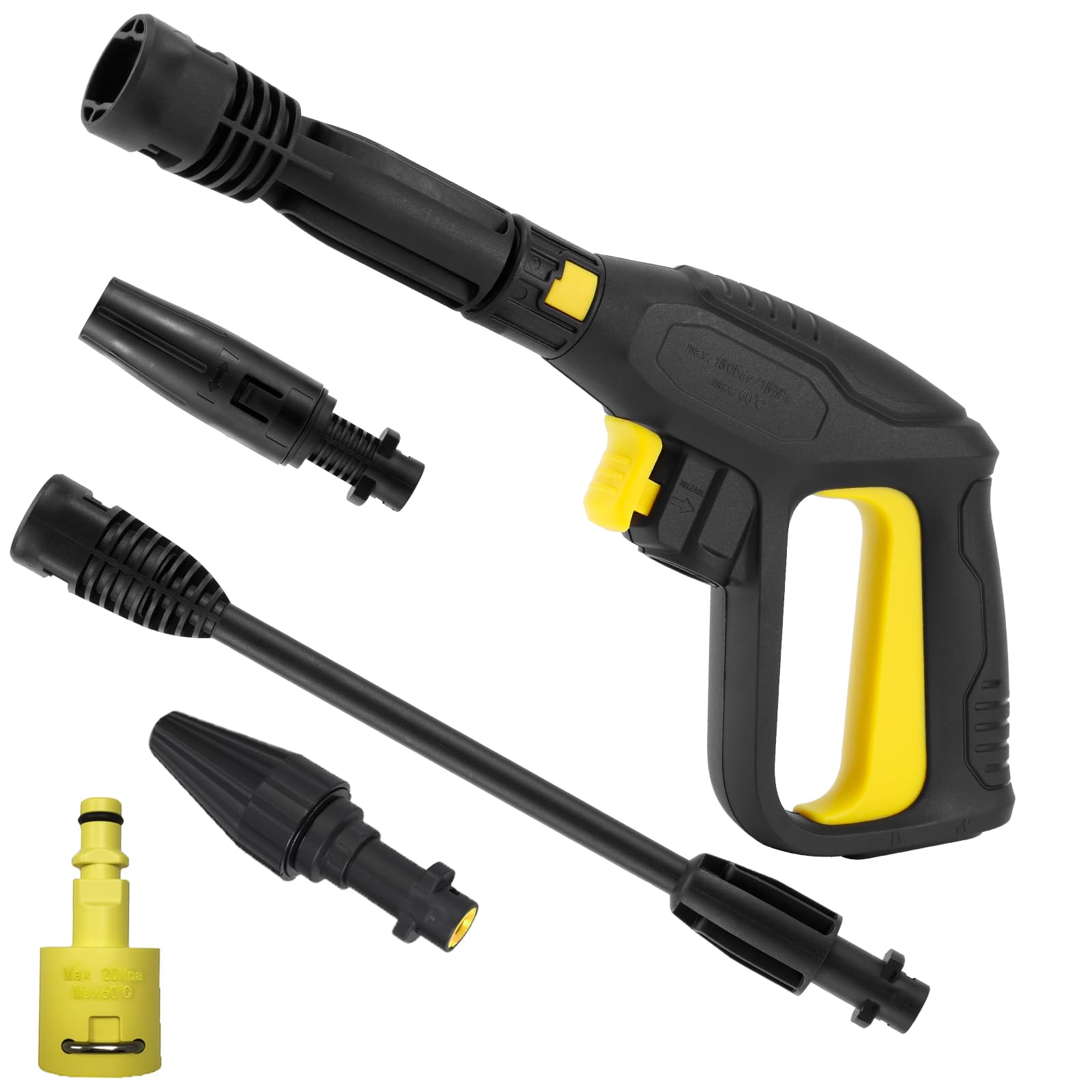 Hierba Pressure Washer Replacement gun with Extension Wand,Compatible with Karcher Electric Pressure Washers Handle, for all Karcher K2-K7 Quick Connect System Hose with 2 High Pressure Nozzle