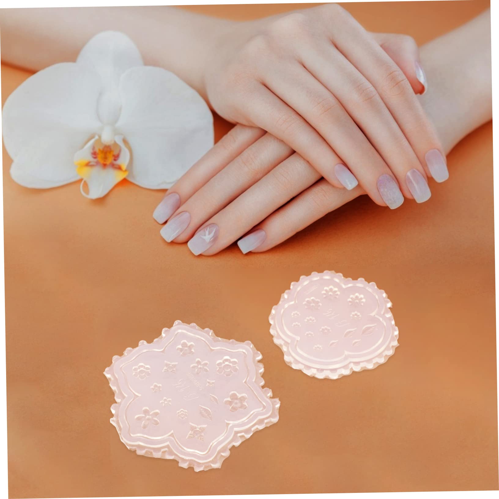 HOMSFOU 4 Set Stampo Per Intaglio Nail Art Fabbricazione Argilla Stampo in Silicone Per Intagliare Le Unghie Strumenti Per Unghie Fai Da Te Gel Di Silice 4 Pezzi*4
