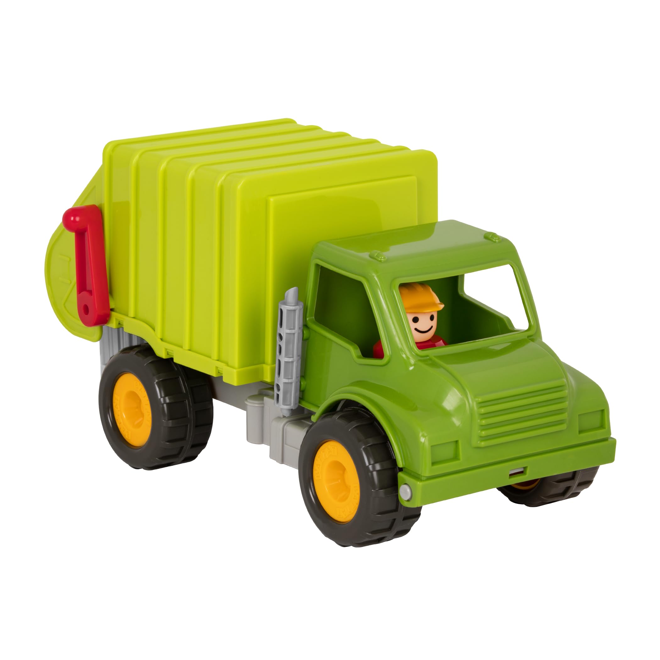 Battat - Garbage Truck with 2 Garbage Bins & 1 Driver - Toy Trucks For Toddlers 18M+