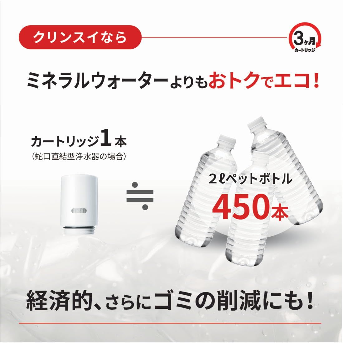 Amazon.co.jp: クリンスイ カートリッジ 浄水器 蛇口直結型 交換用 3個