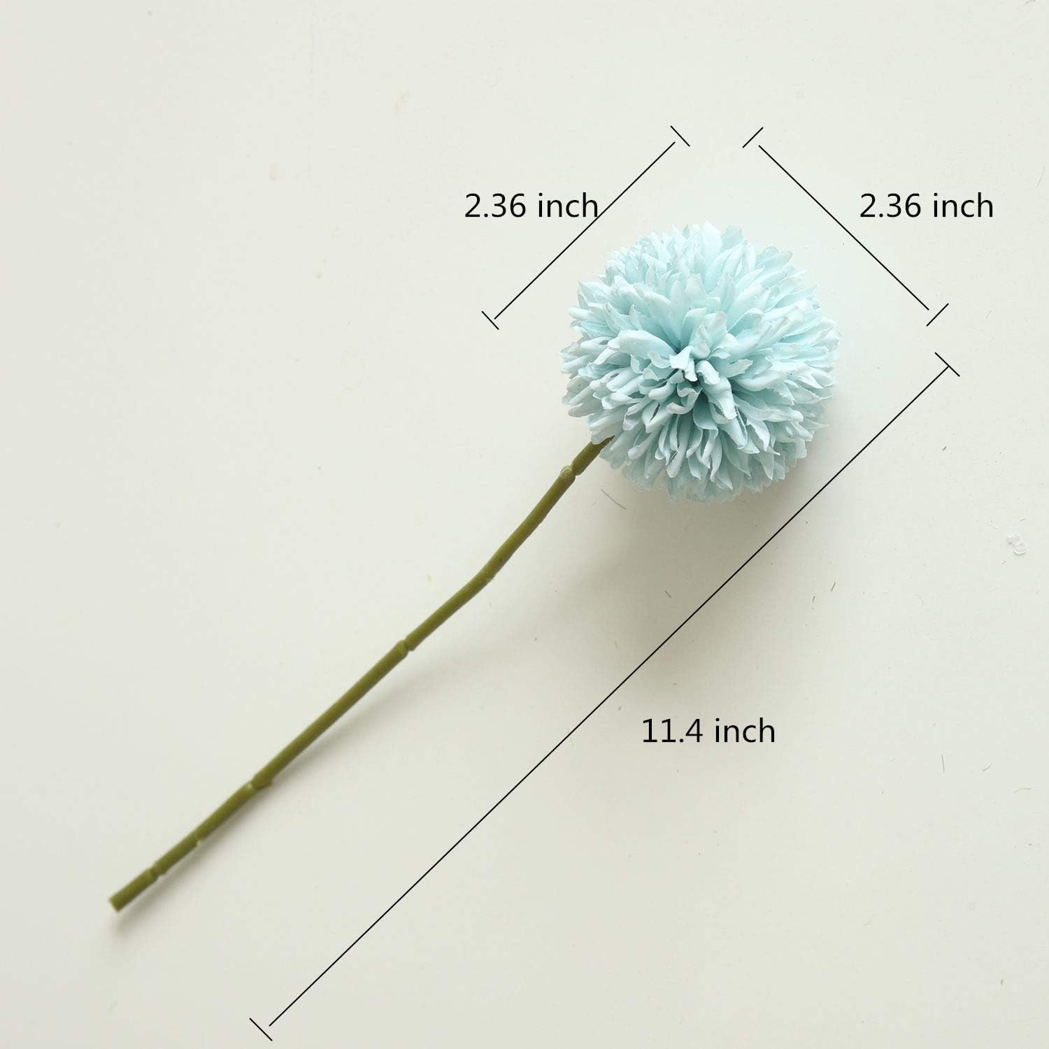 CQURE Artificial Flowers, Fake Flowers Silk Plastic Artificial Hydrangea 6 Heads Bridal Wedding Bouquet for Home Garden Party Wedding Decoration 6Pcs (Blue)