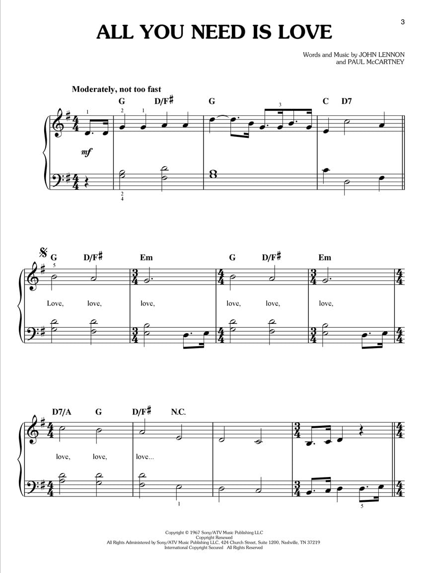 First 50 Songs by The Beatles Easy Piano You Should Play on The Piano