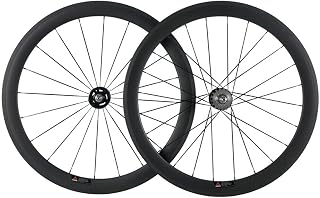 HULKWHEELS Carbon Fixed Gear Wheelset 50mm Single Speed Bike Fixie Bicycle 700C  - Compare price